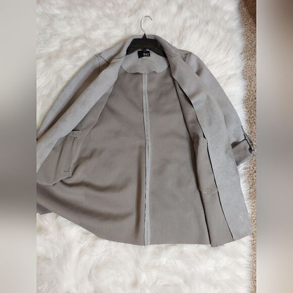 Kut from the Kloth Gray open front faux leather blazer size XS - Picture 11 of 12